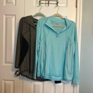 Blue and Gray Quarter-Zip Pullovers